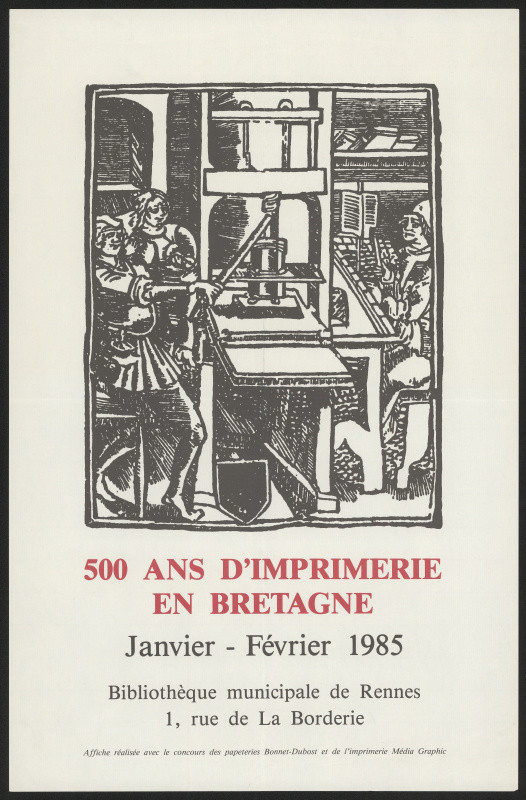 neznámý - 500 ans d´Imprimerie en Bratagne ... 1985, Bibliothequemunicipale de Rannes