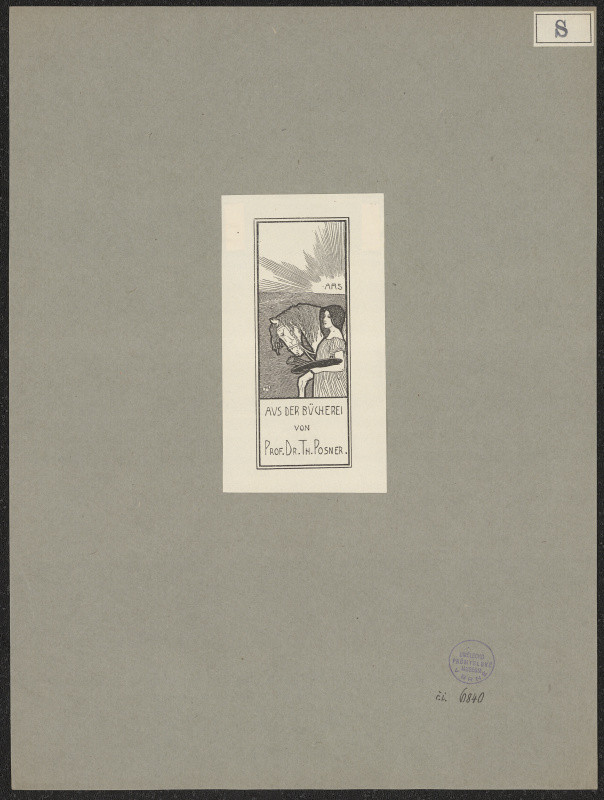 R. Schlazinger - Exlibris Prof. Dr. Th. Posner