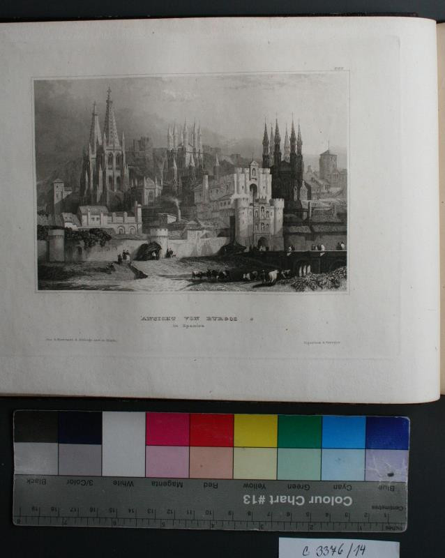 neznámý rytec - Ansicht von Burgos in Spanien. in Meyer's Universum ...