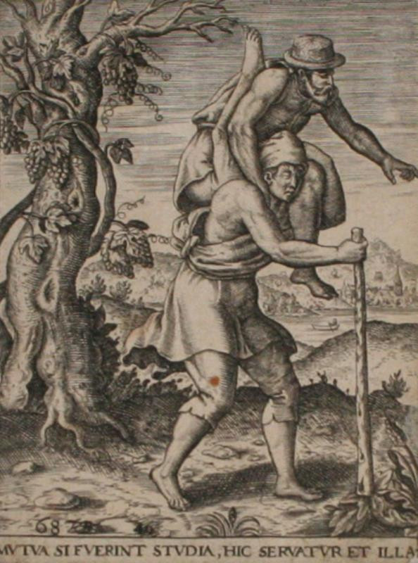 Theodor de Bry - Emblemata saecularia Mutua si fuerint; 68. List ze souboru 74. Listů Proscenium vitae humanae z 1627