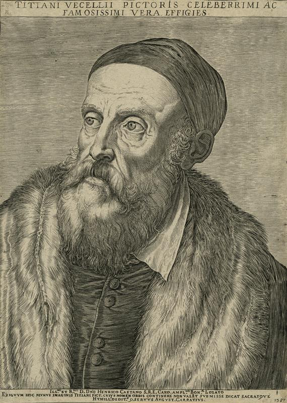 Agostino Carracci - Podobizna Tiziana Vecelliho