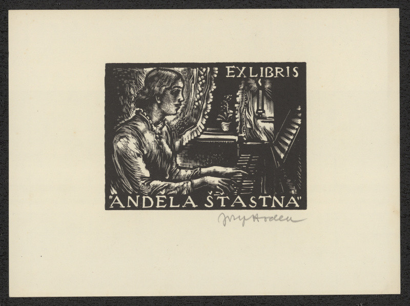 Josef Hodek - Ex libris Anděla Šťastná