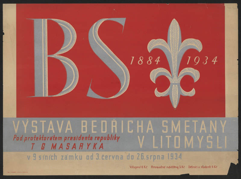 signatura K ( František Kysela?) - BS 1884-1934, Výstava Bedřicha Smetany ... Litomyšl 1934