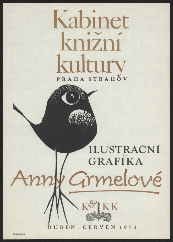 neznámý - Kabinet knižní kultury. Ilustrační grafika Anny Grmelové, Praha Strahov, dub.-červen 1973, KKK