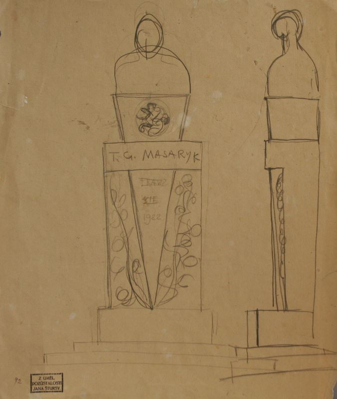 Jan Štursa - Návrh na pomník T.G. Masaryka