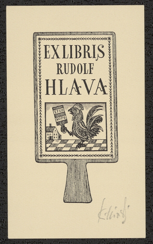 Karel Kinský - Ex libris Rudolf Hlava