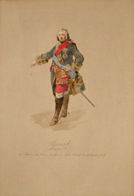 Peter Johann Nepomuk Geiger - Krojová studie (Francois de Chevert, francouzský generál)