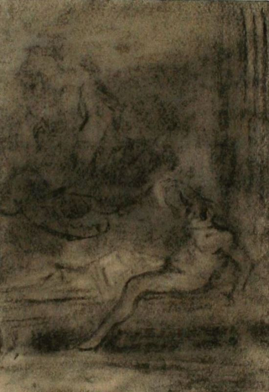 Alfons Mucha - Studie Siléna (Zjevení)