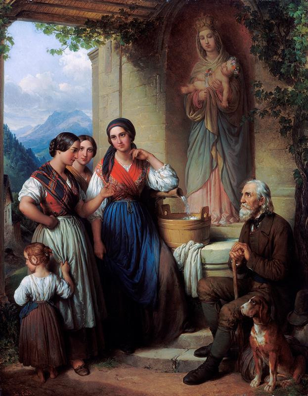 Johann Nepomuk Ender - Ženy u studny (Madona s děckem)
