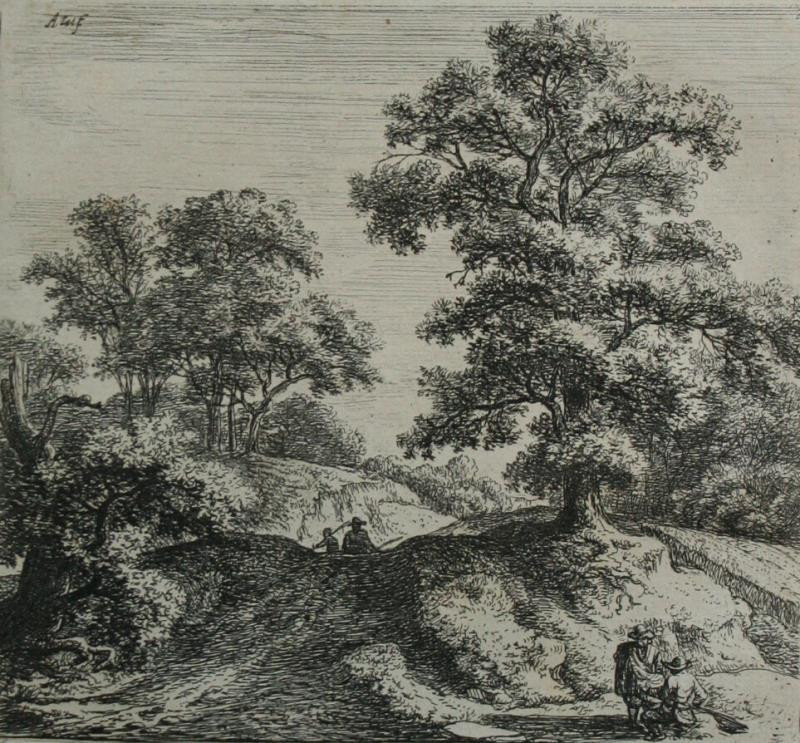 Anthonis (Anthonie) Waterloo - Cesta pod velkým dubem, 2. list ze souboru 6 listů.