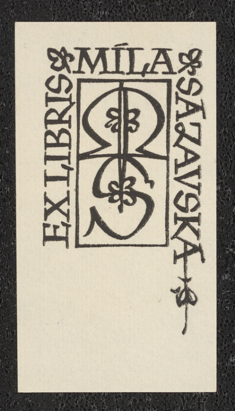 Oldřich Menhart - Ex libris Míla Sázavská