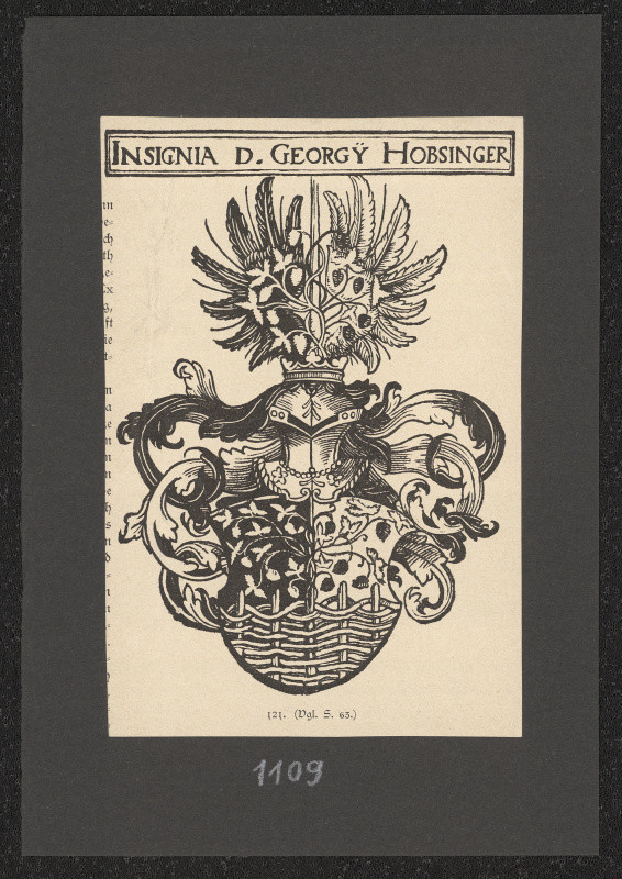 neznámý - Insignia D. Georgü Hobsinger