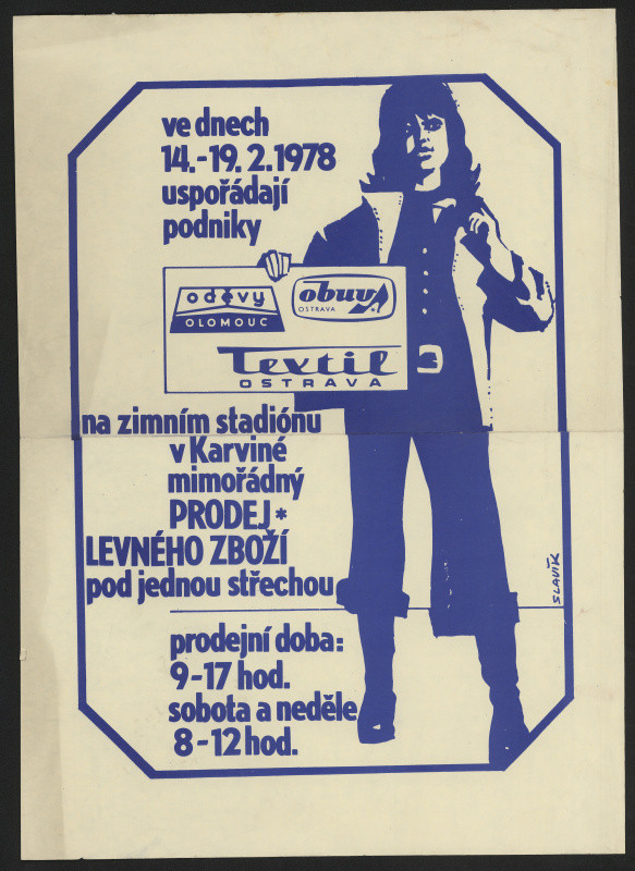 Karel Slavík - Mimořádný prodej levmého zboží pod jednou střechou ...v Karviné ... 1978