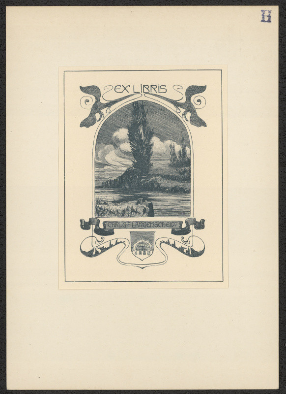 Hermann Robert Catumby Hirzel - reprodukce ex-libris 