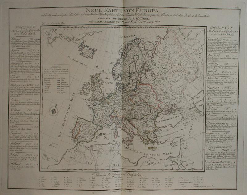 neznámý grafik - Mapy evropských států