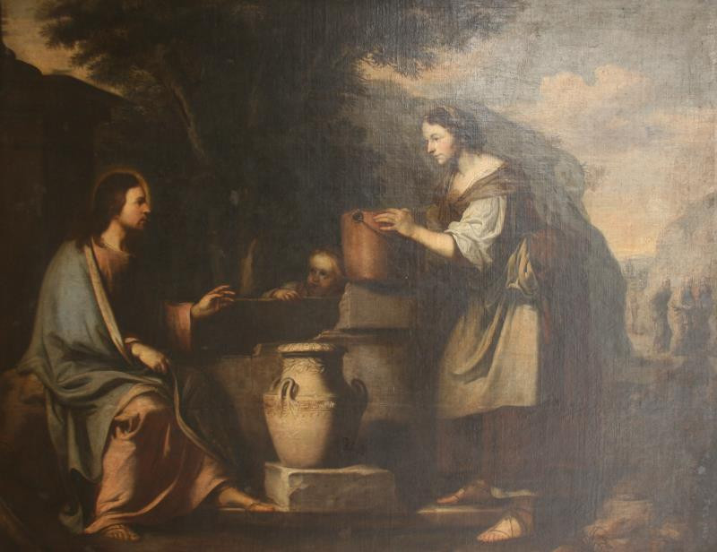 neznámý malíř středoevropský / německý - Kristus a samaritánka u studny